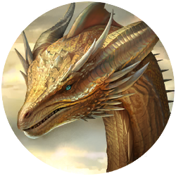 Sunfyre dragon portrait